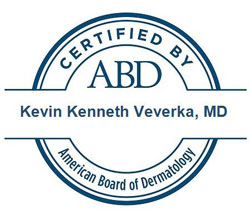 Certified by ABD, Kevin Kenneth Veverka, MD, American Board of Dermatology